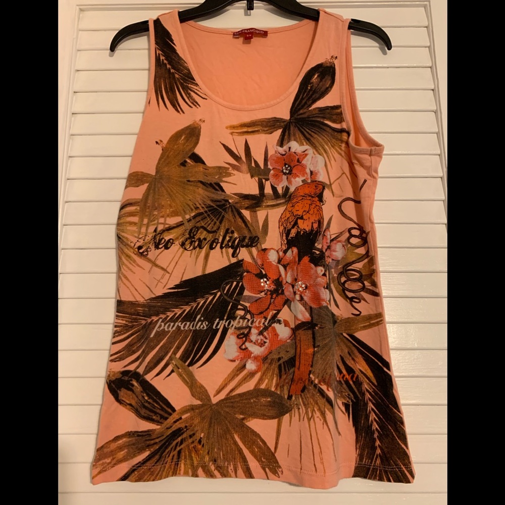 Floral cotton tank